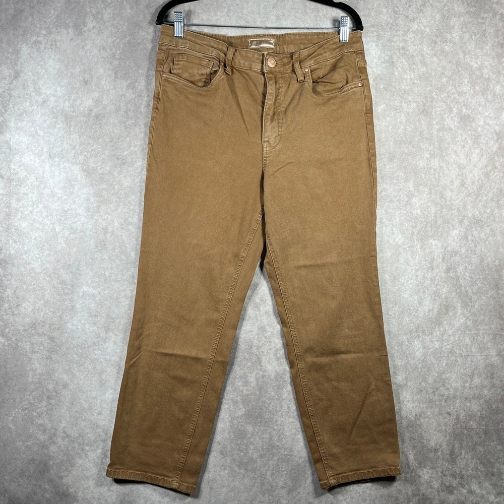 Kut From The Kloth Rachael Mom Jeans Womens 12 Brown Denim High Rise Stretch